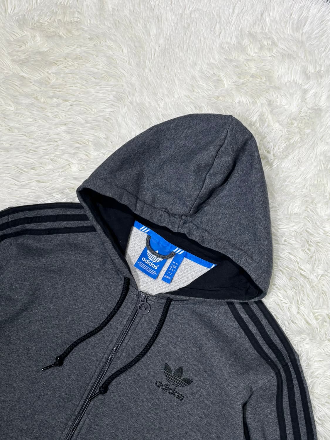 아디다스 그레이 삼선 후드집업 상품이미지4