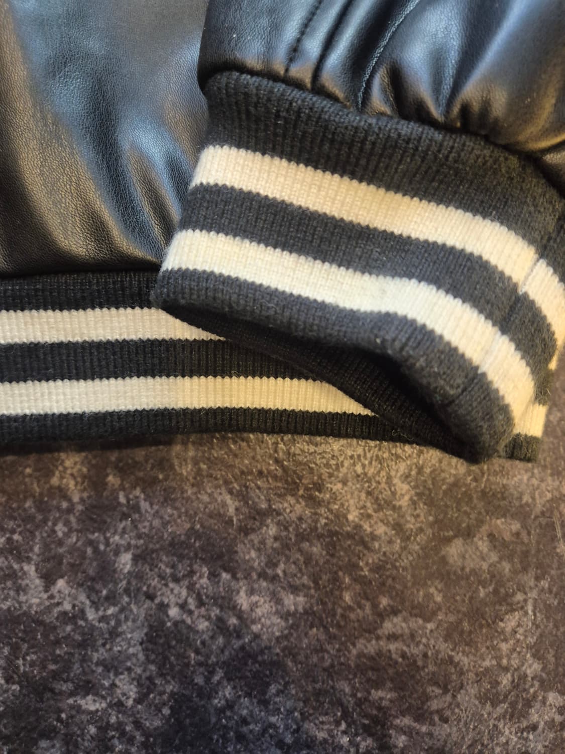 레터코모 블랙 레더 자켓 XL 사이즈 상품이미지3