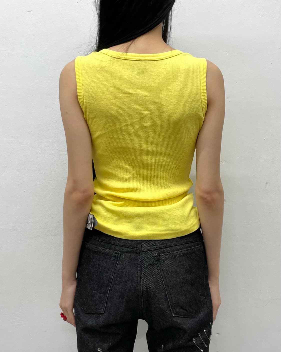 Basic yellow sleeveless 상품이미지3