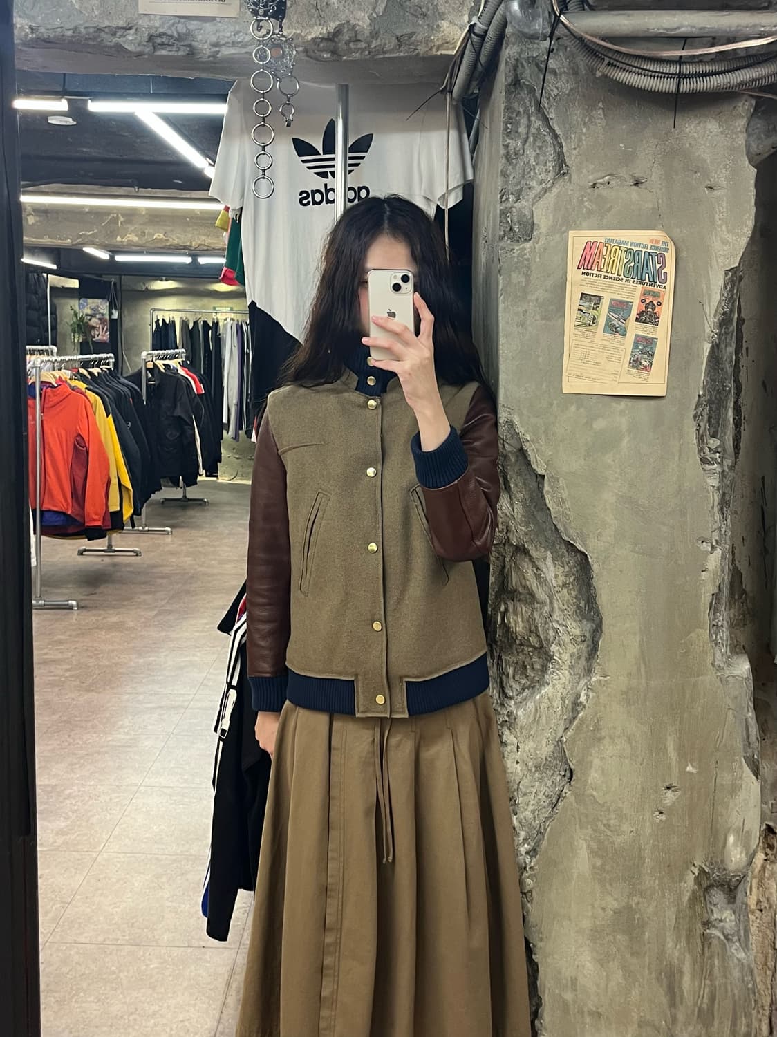 언더커버 레더 자수 울자켓 브라운 #csz2139 상품이미지1