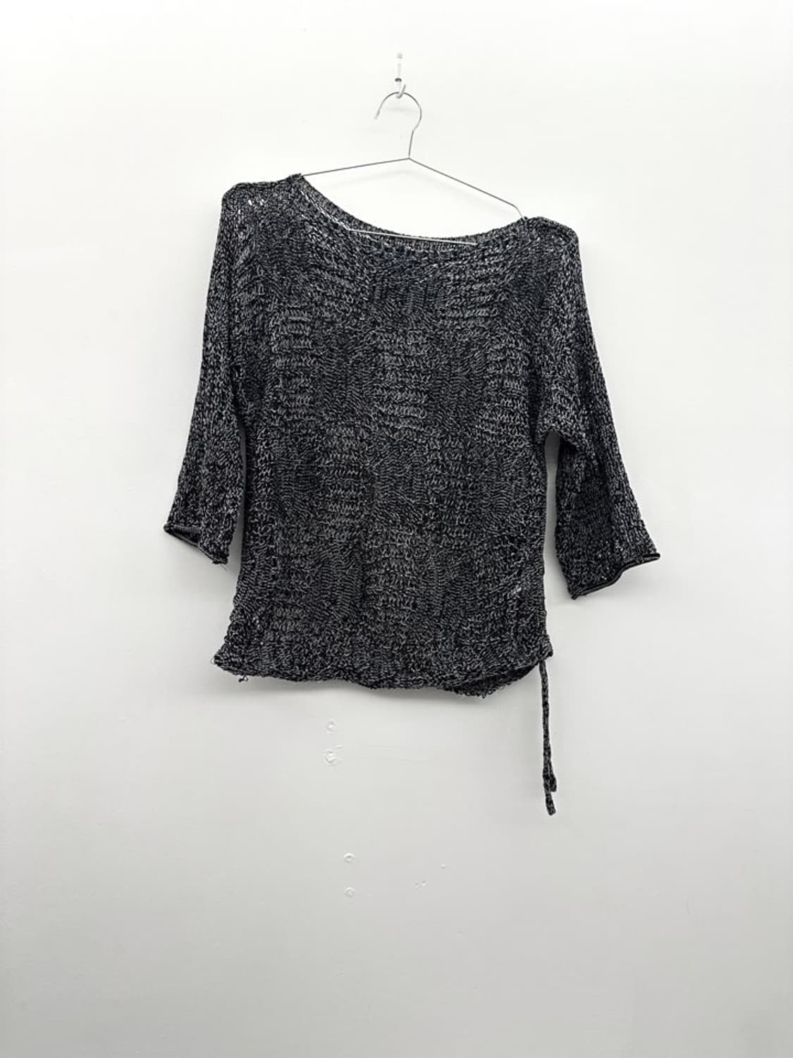 Net side string knit / black 상품이미지4