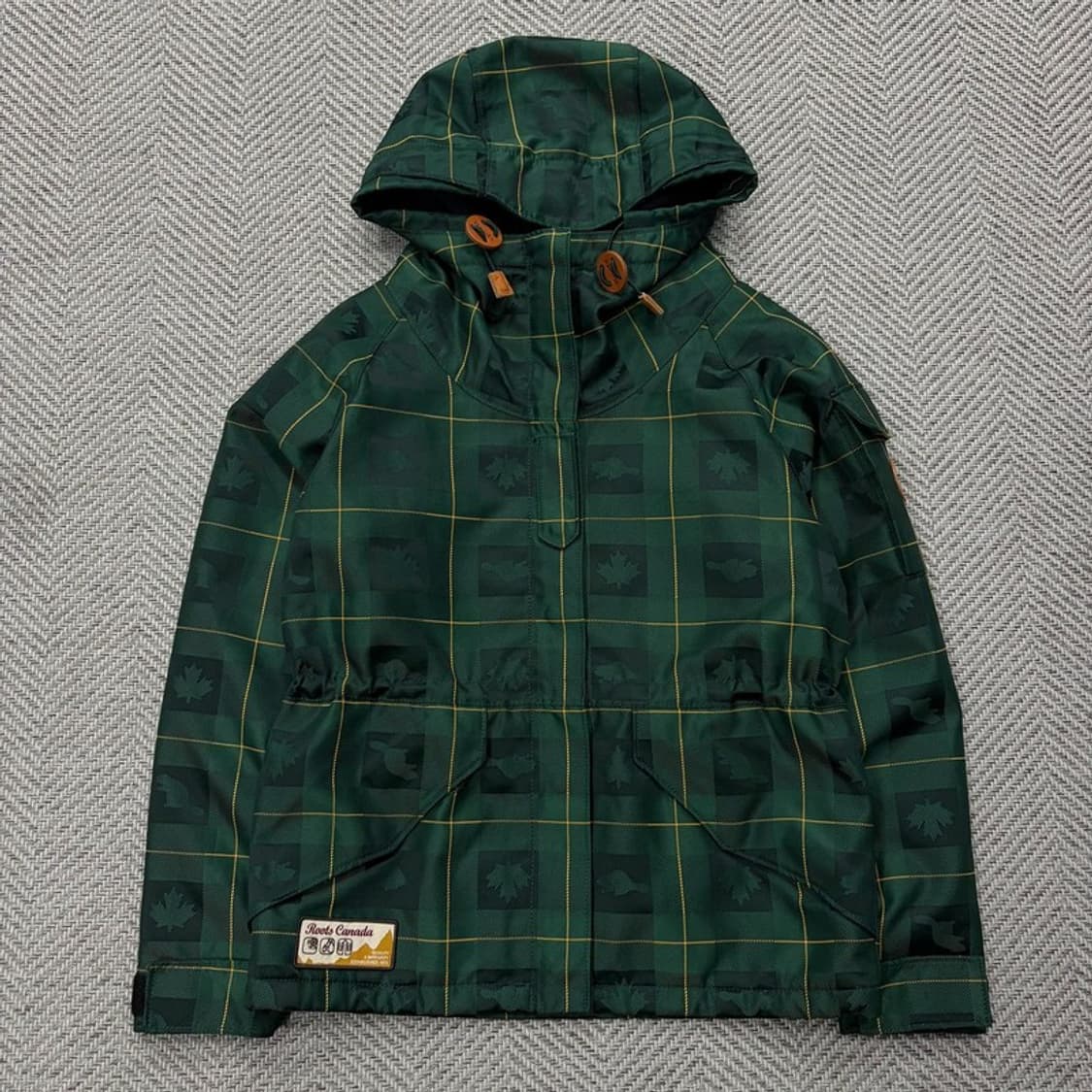 루츠 체크 후드 바람막이 자켓 v2529 상품이미지1