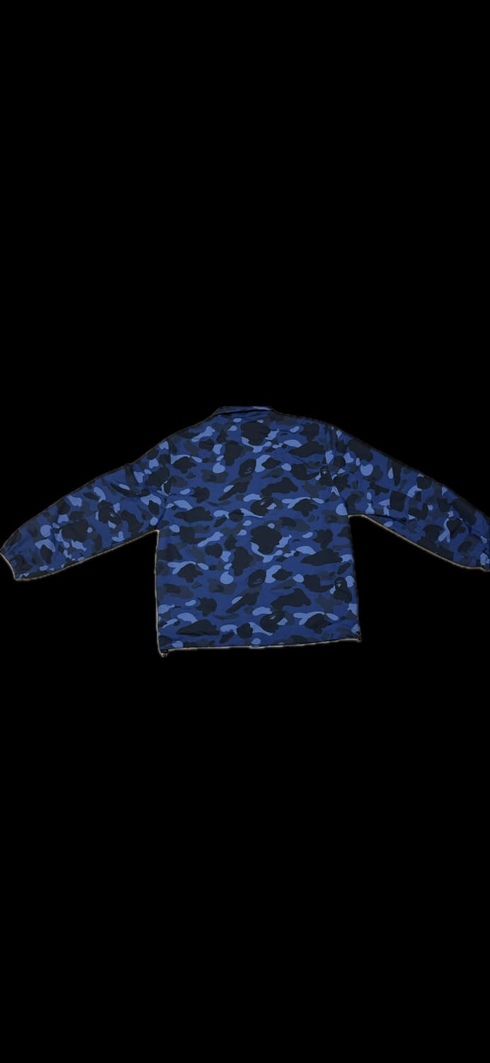 A BATHING APE (BAPE) 베이프 블루 카모 코치 자켓 / L 상품이미지4