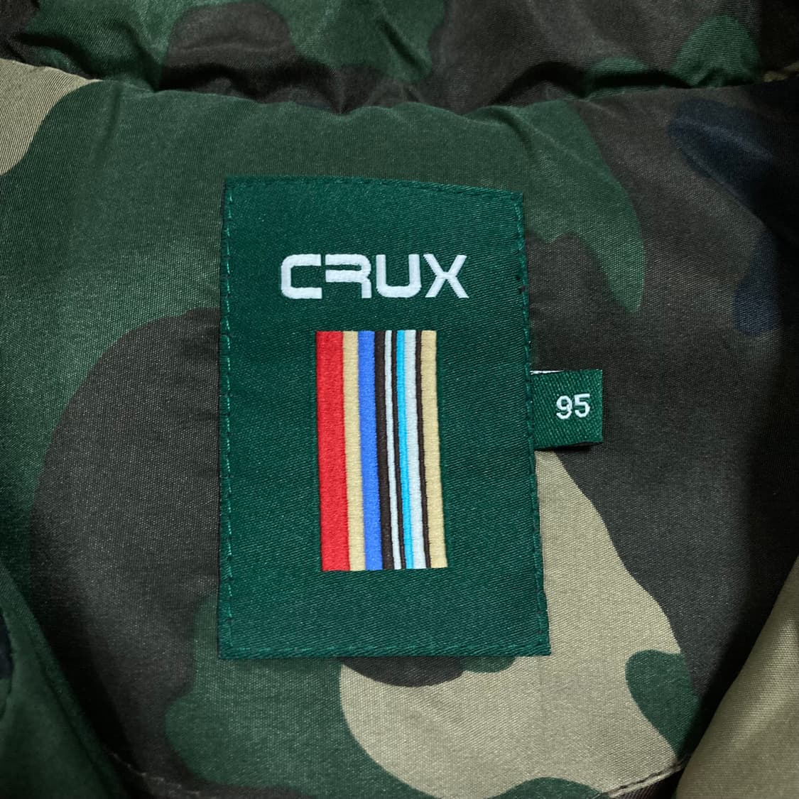 CRUX 카모플라쥬 y2k 빅로고 패딩 베스트 상품이미지3