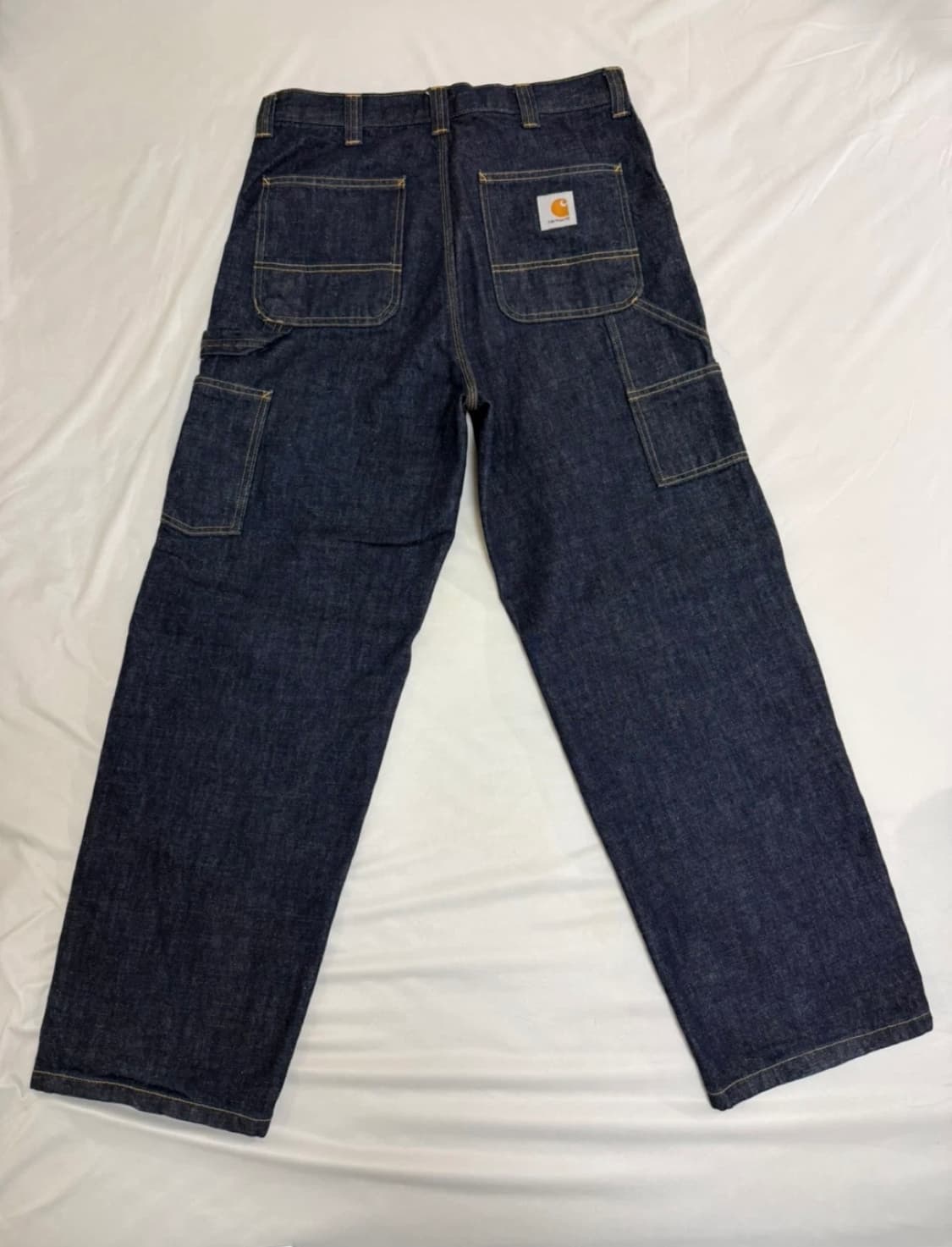 칼하트WIP OG 더블 니 팬츠 카마노 블루 린스드 S 상품이미지5