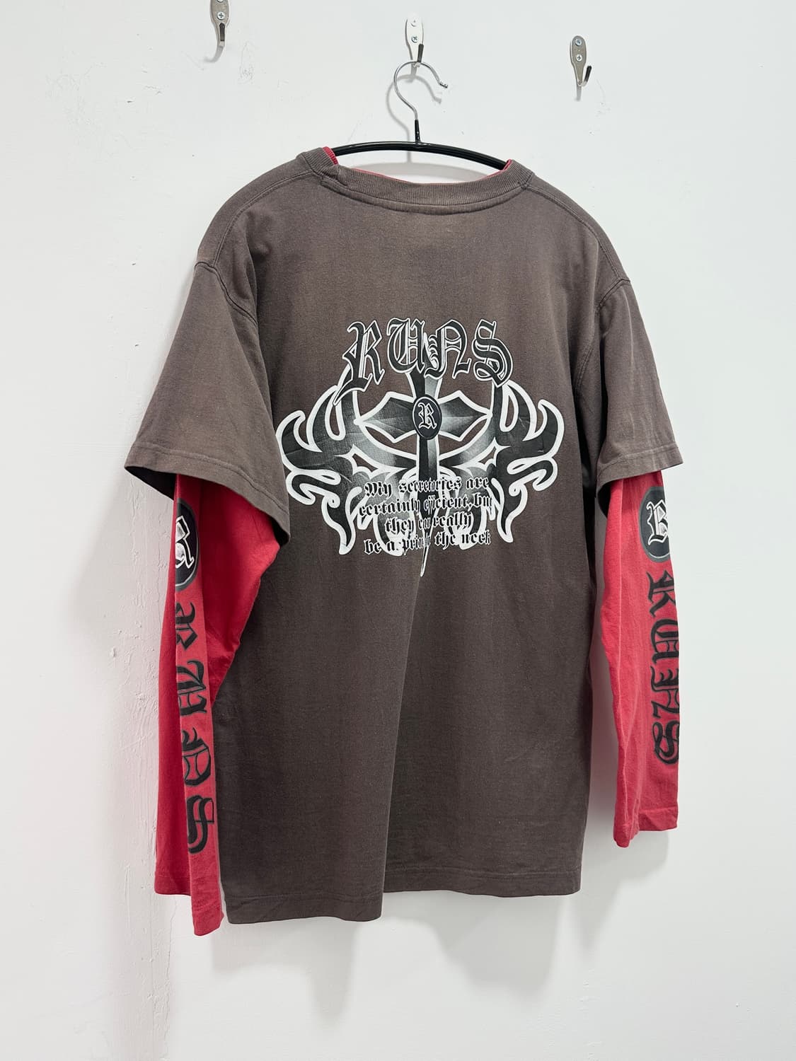 RUNS gothic cross fake layered sleeve  상품이미지1