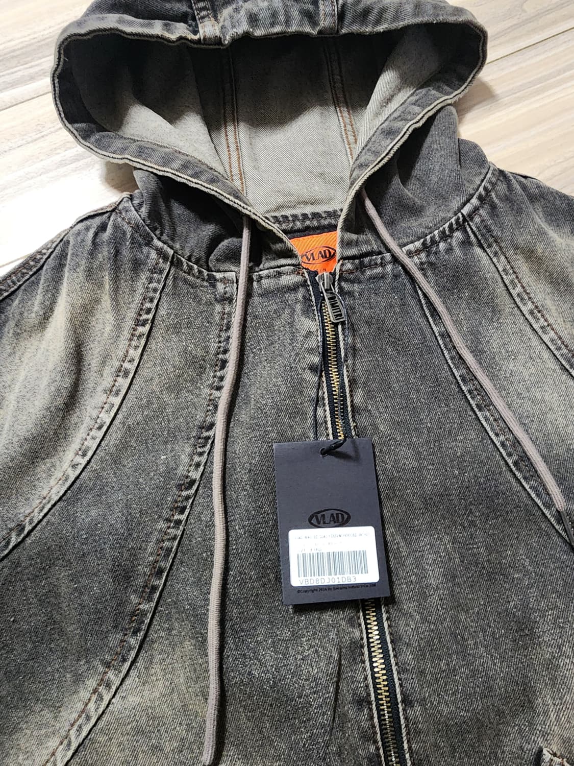 디미트리블랙워시슬래쉬데님후드자켓점퍼 상품이미지3