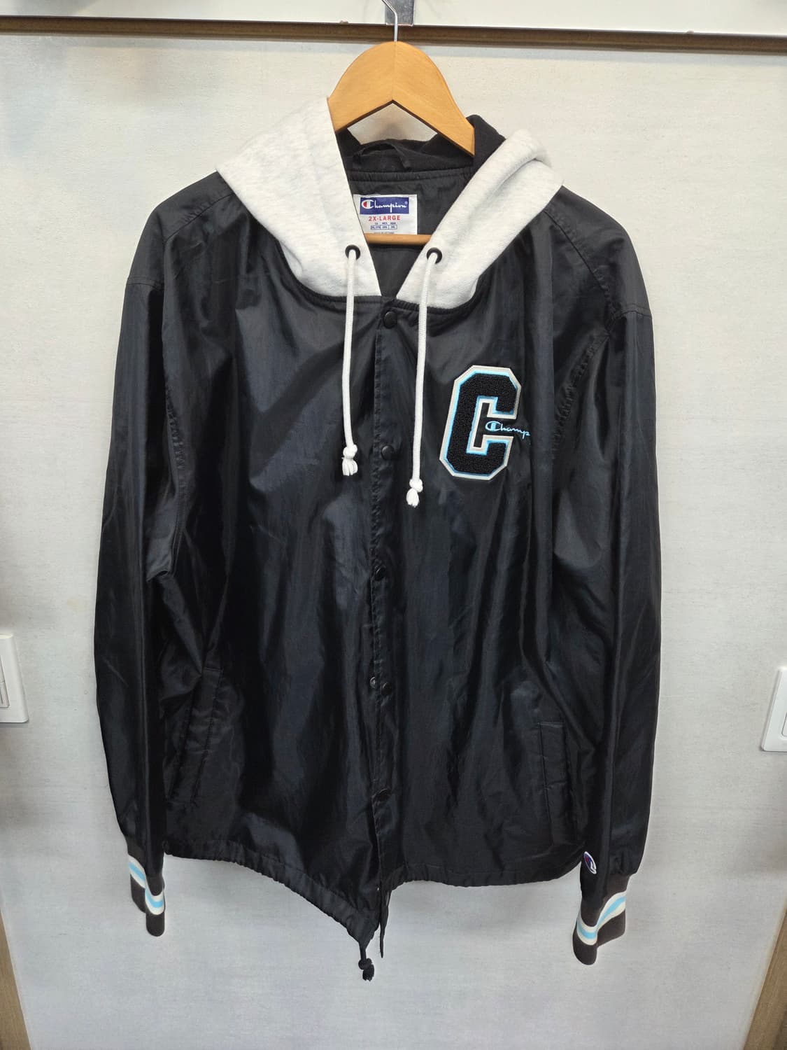 챔피온 빅사이즈 부클 c 로고 후드 코치자켓 xxl xxxl 상품이미지1