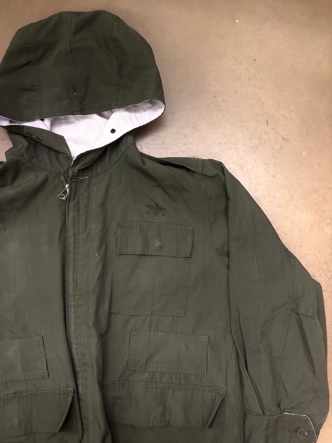 80s 국군 민무늬 피쉬테일 스키파카 상품이미지3