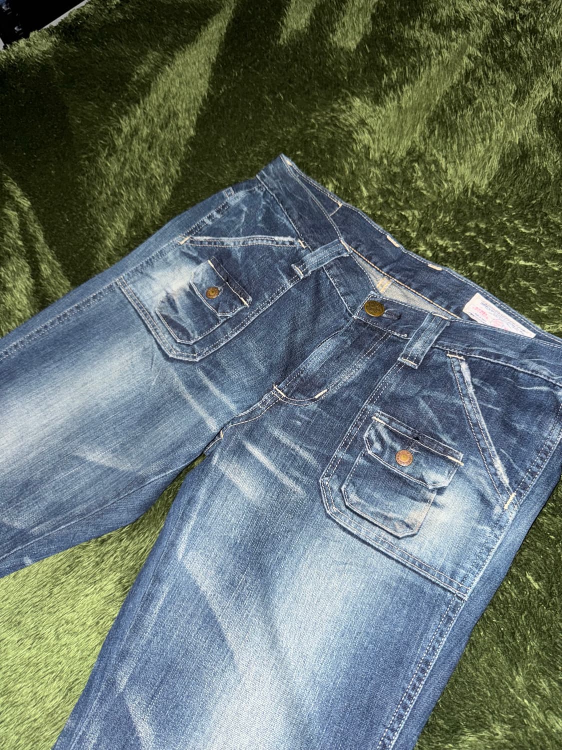 [M] 에드윈 포켓 디테일 워싱 데님 팬츠 MADE IN JAPAN 상품이미지2