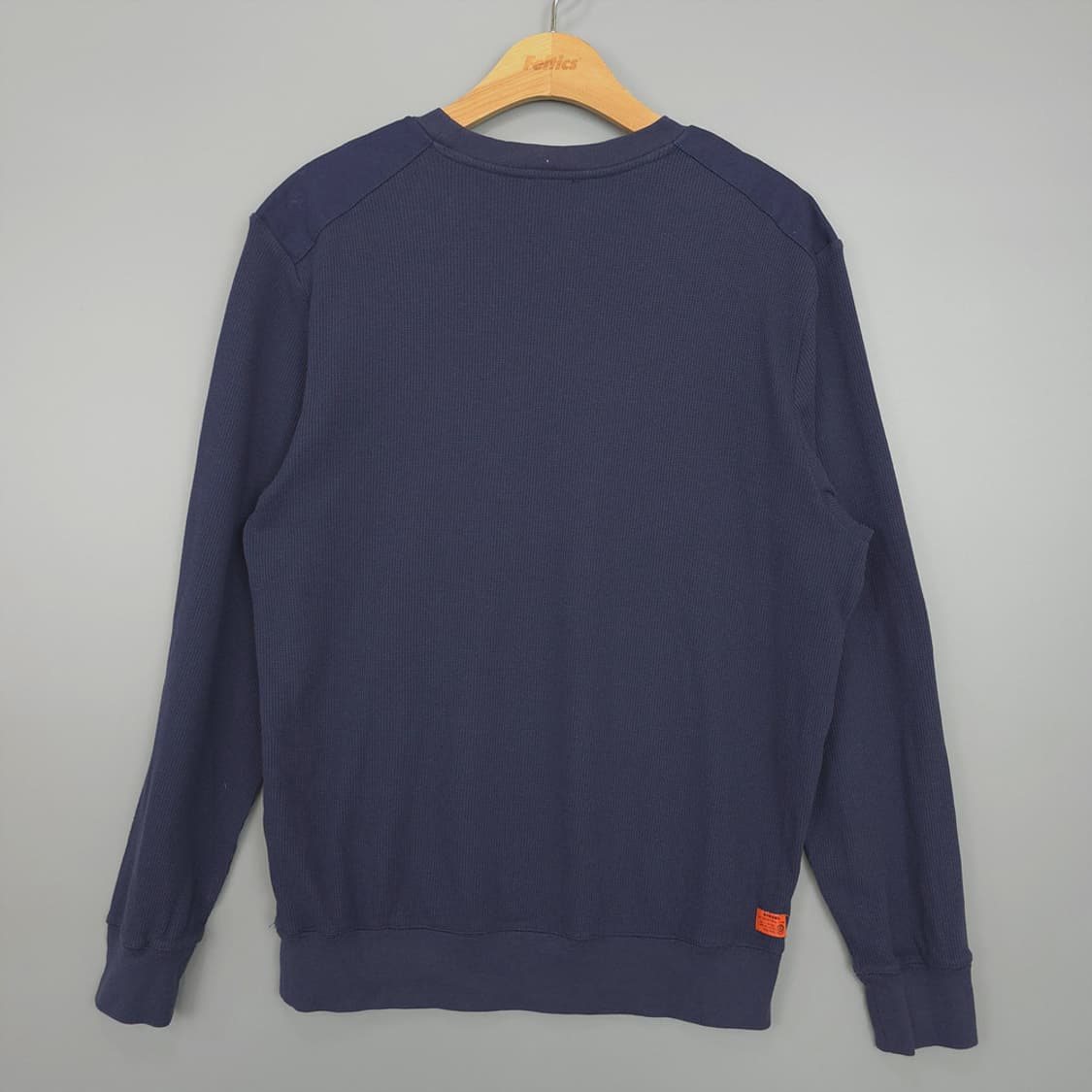 디젤 DIESEL 와플 조직 맨투맨 티셔츠 네이비 100 상품이미지4