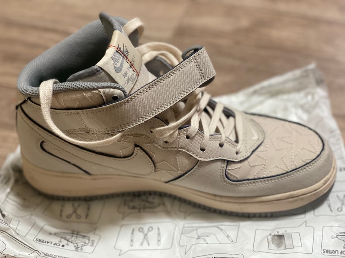 AIRFORCE 1 MID ‘07 펄화이트 +바조우끈 상품이미지5