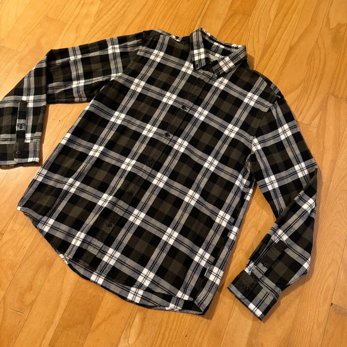 칼하트 WIP 플란넬 체크 셔츠 카키 L 상품이미지1