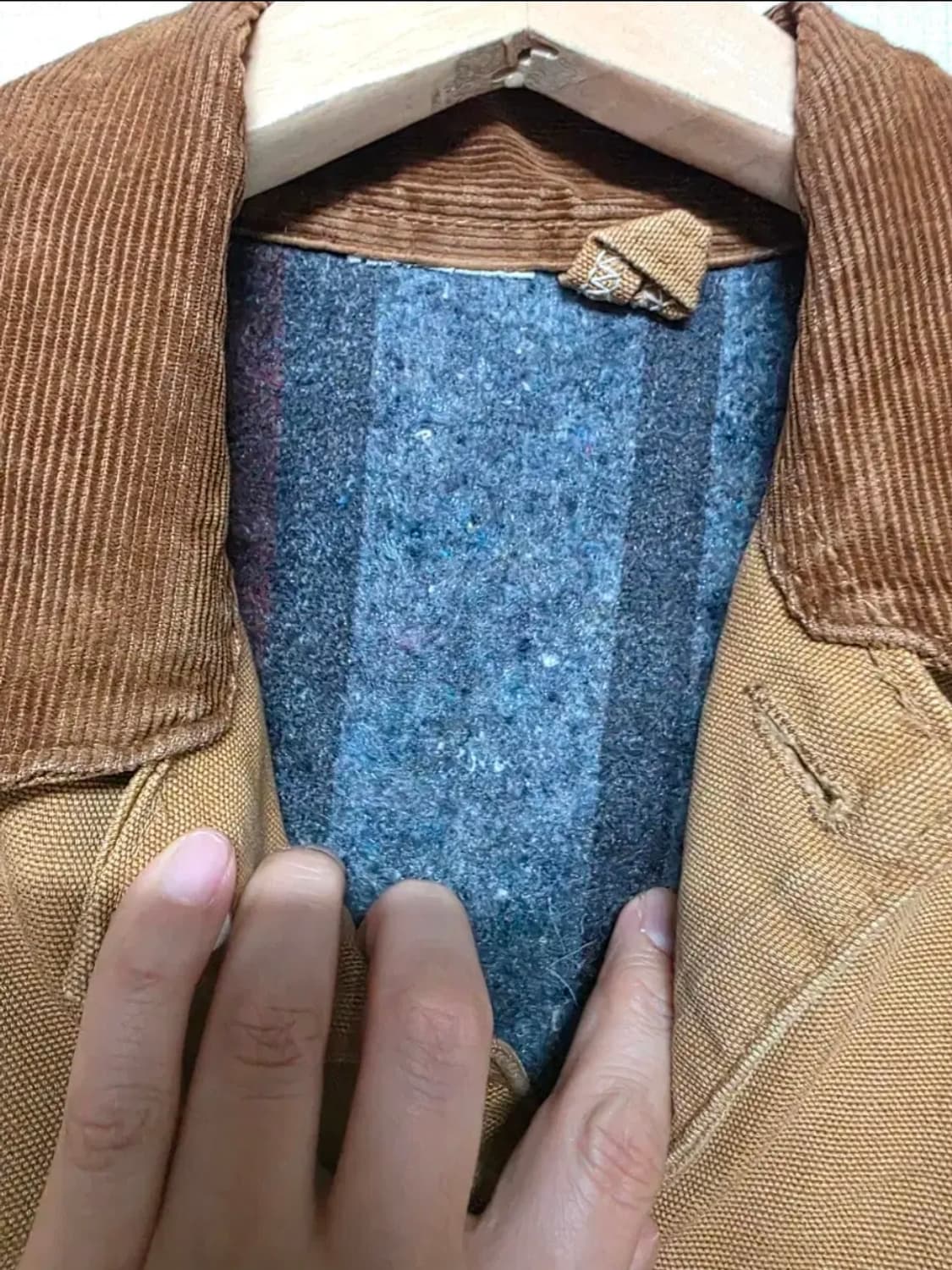 칼하트 브라운 덱 자켓 코듀로이 카라 사이즈 105 상품이미지6