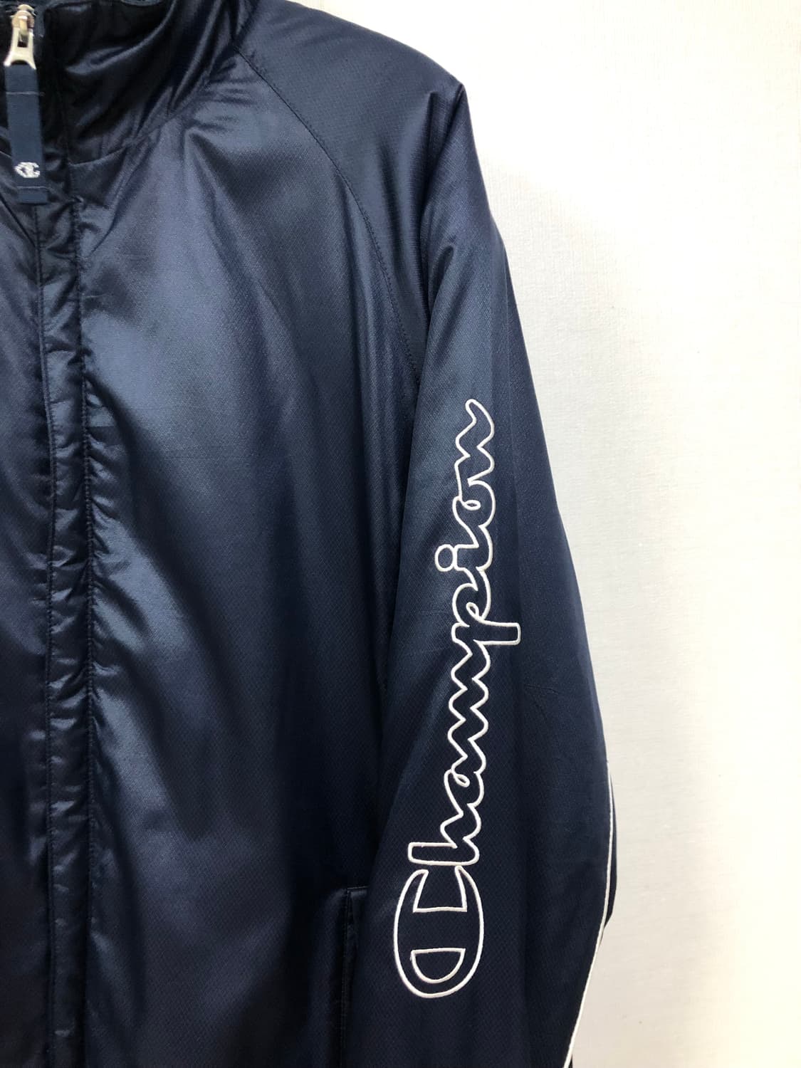 챔피온 오버핏 패딩 플리스 바람막이 자켓 _ 네이비 상품이미지3