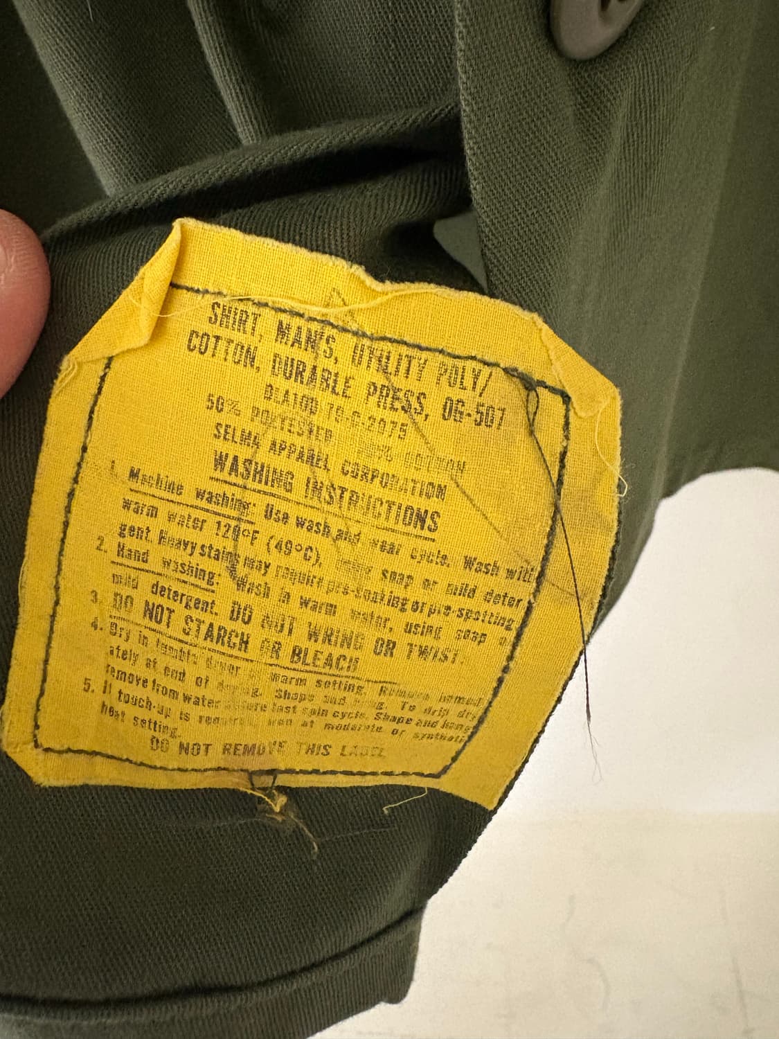 70's U.S Army og-507 Utility shirt.   상품이미지5