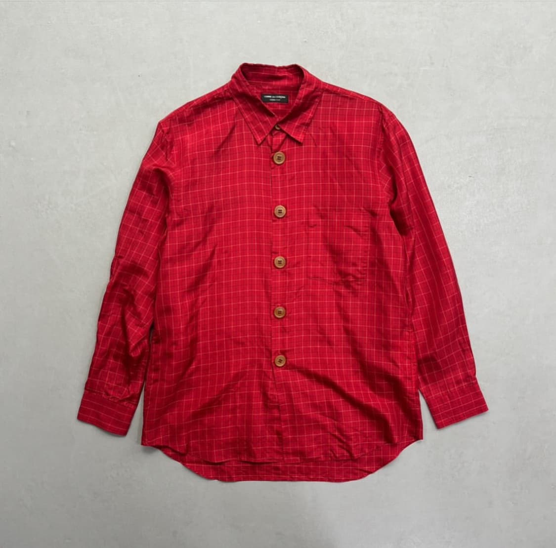 00s 꼼데가르송 옴므플러스 빅 버튼 코듀로이 셔츠 상품이미지1