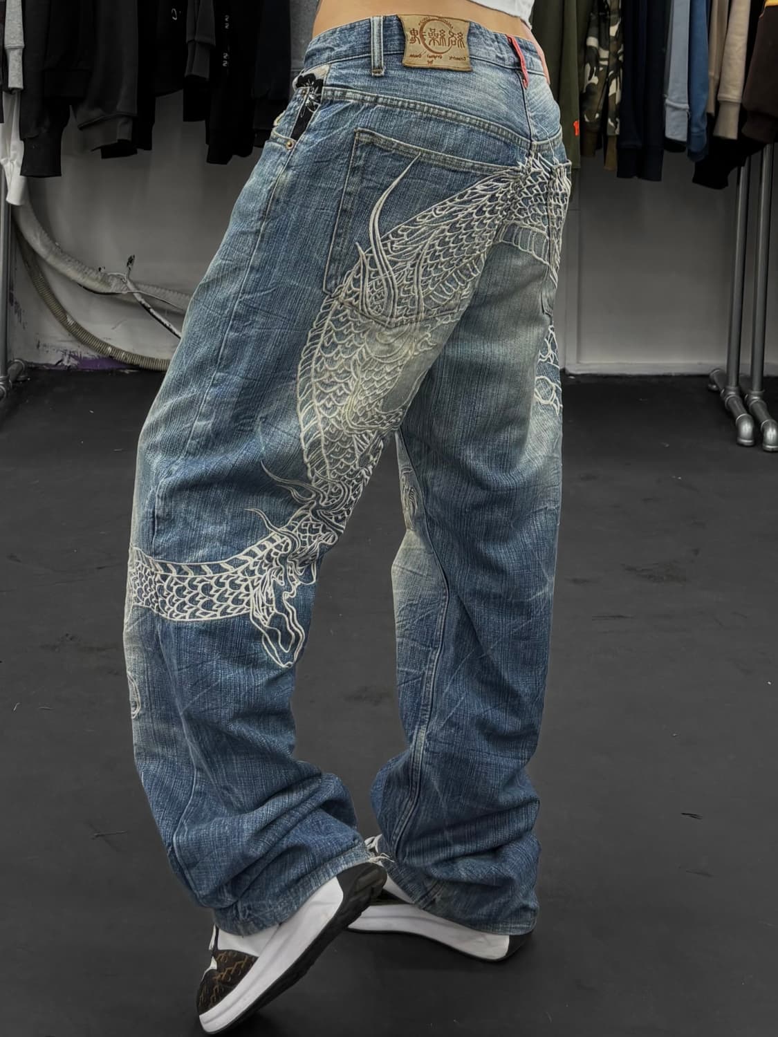 카라쿠리 타마시 오리엔탈 드래곤 데님팬츠 상품이미지4