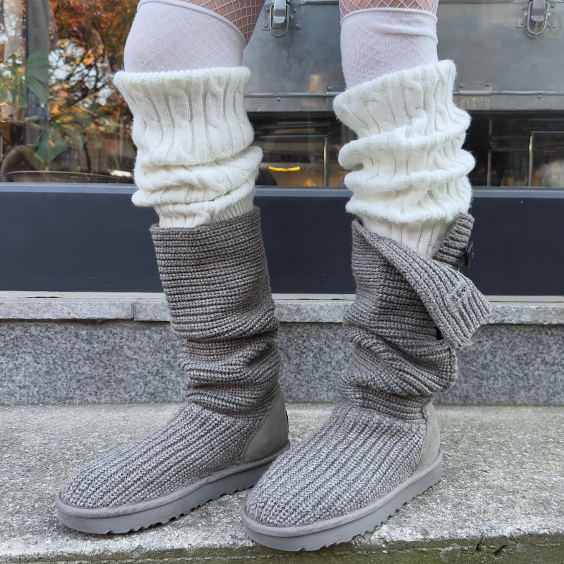 2000s Y2K 니트 카디 어그 부츠 상품이미지1