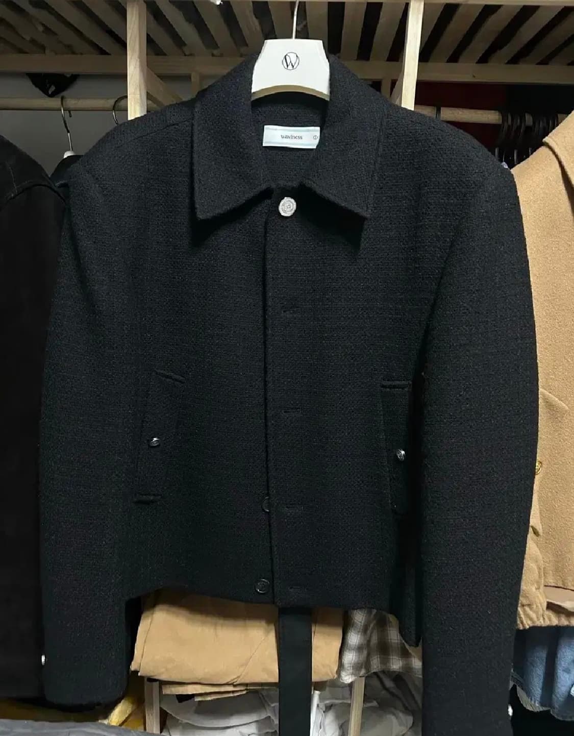웨이비니스 트위드자켓 블랙 1사이즈 상품이미지1