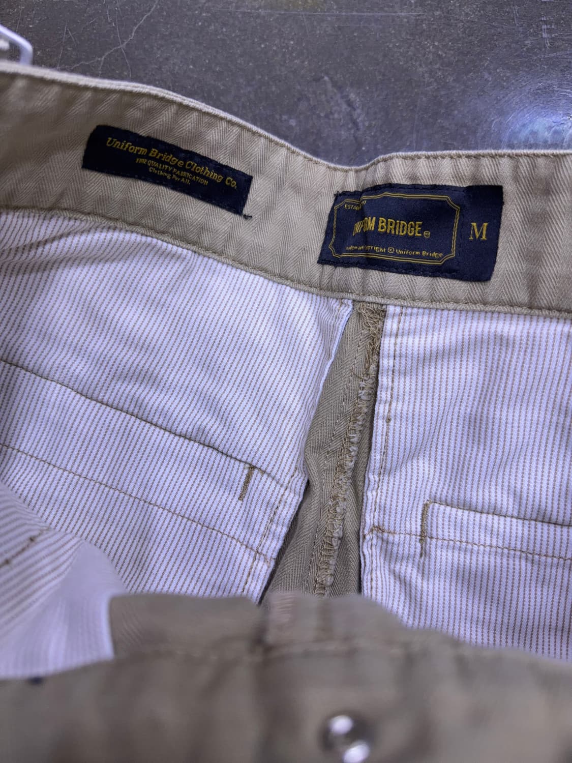 유니폼브릿지 클래식 헤링본 구르카 팬츠 베이지 M 상품이미지9