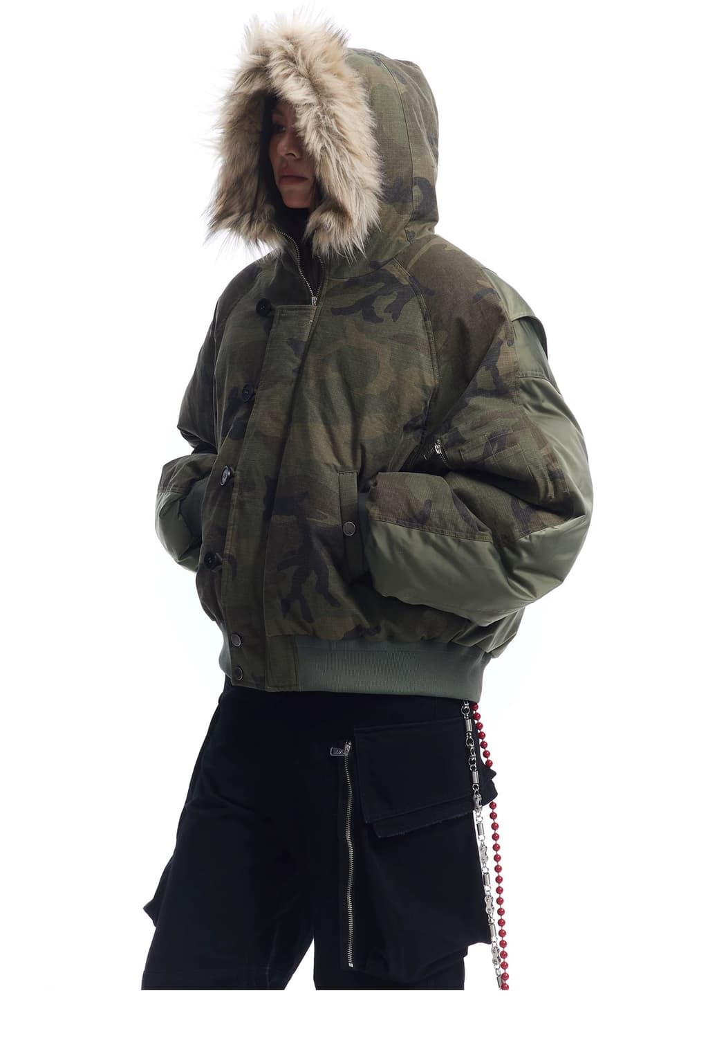Wolfstar Camo Fur Bomber 상품이미지1