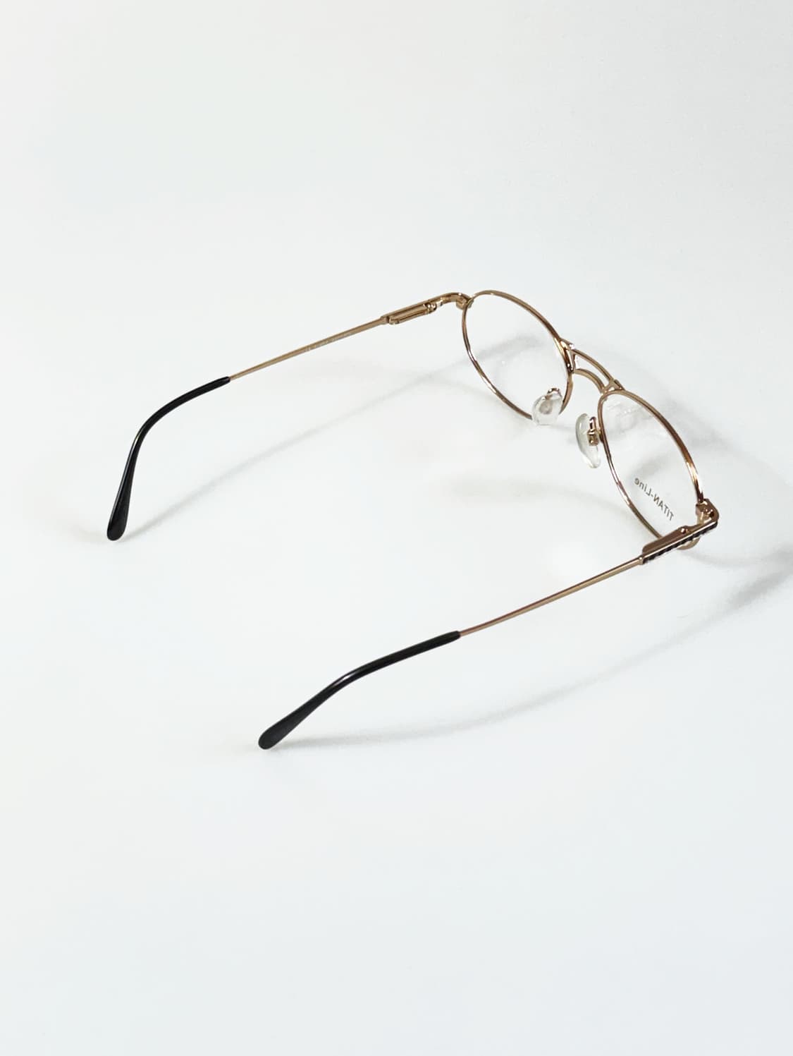 90s 독일제 TITAN LINE 티타늄 골드 오벌 메탈 빈티지 안경 상품이미지4