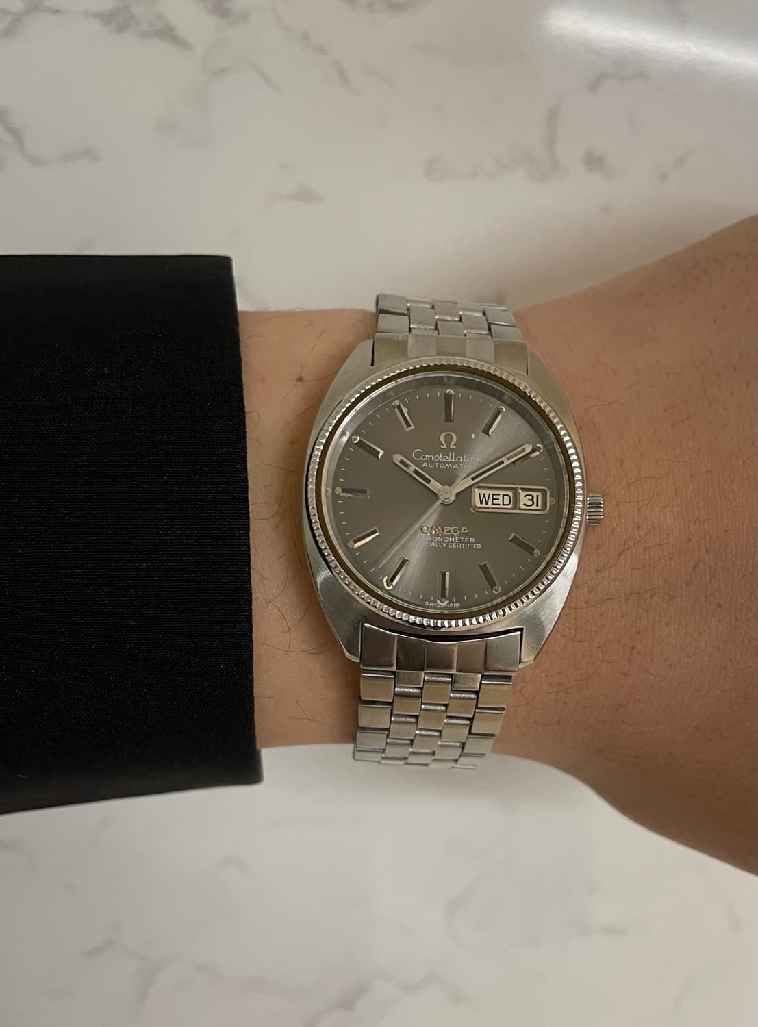 오메가 컨스틸레이션 크로노미터 메탈릭그레이 빈티지 오토매틱 시계 상품이미지1