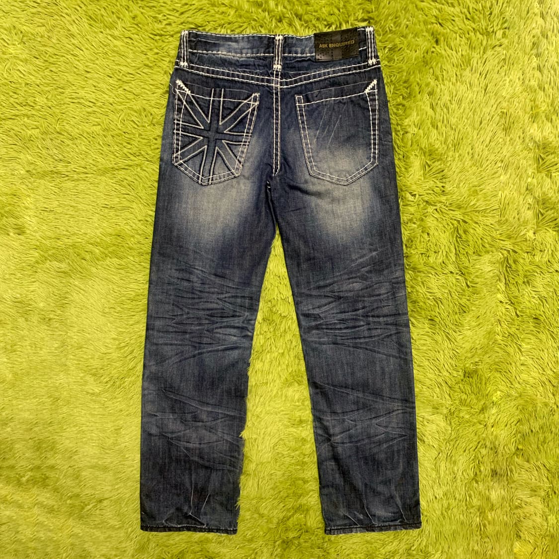 [33] ASK 빅 스티치 와이드 핏 데님팬츠 상품이미지2