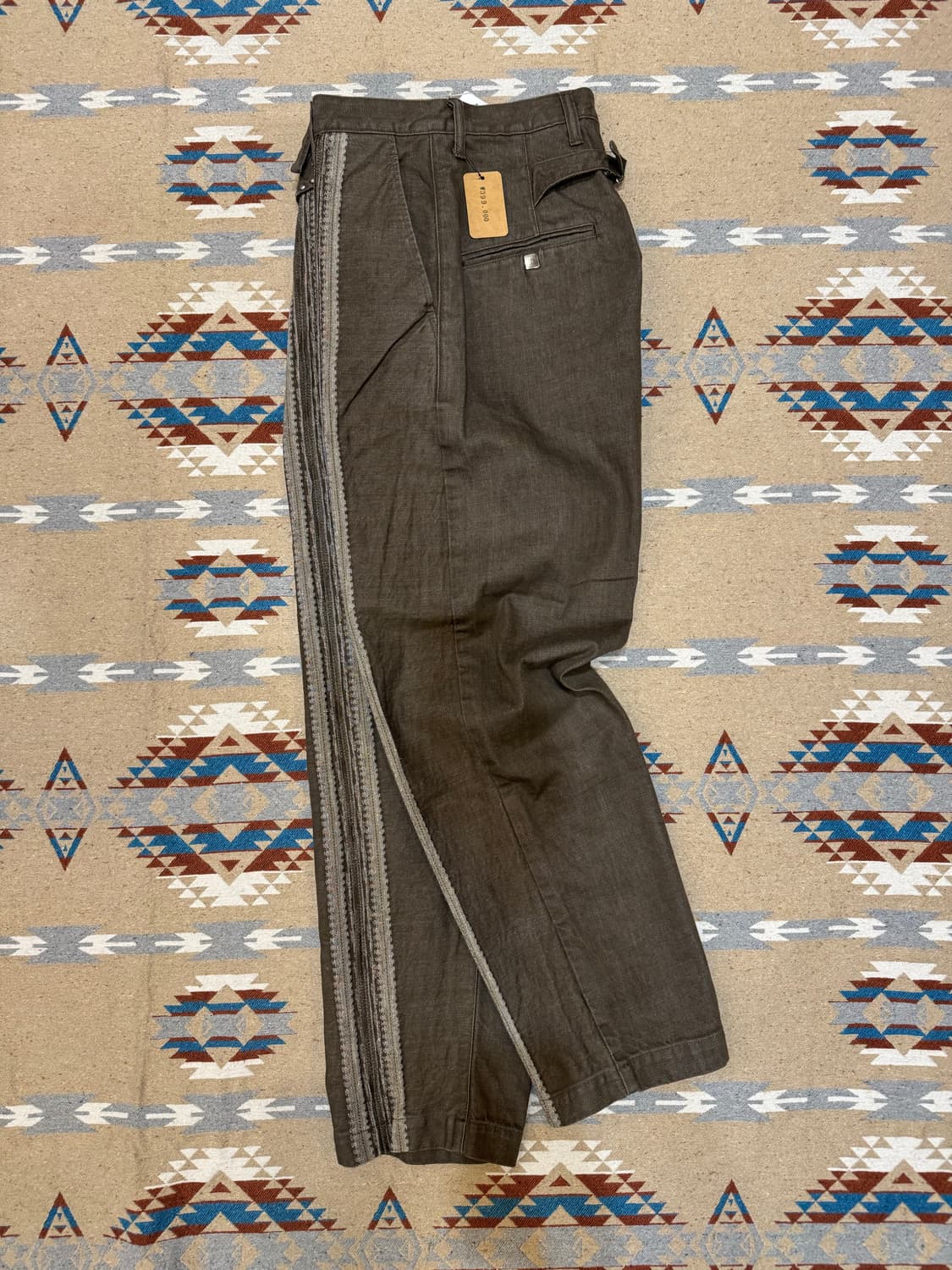 [3][L] 캐피탈 12oz 야가스리 자카드 데님 팬츠 카키  상품이미지5