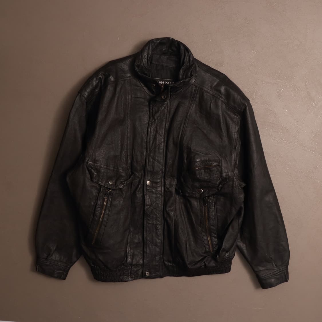 90's 빈티지 소가죽 레더 봄버 자켓 A1672 상품이미지1