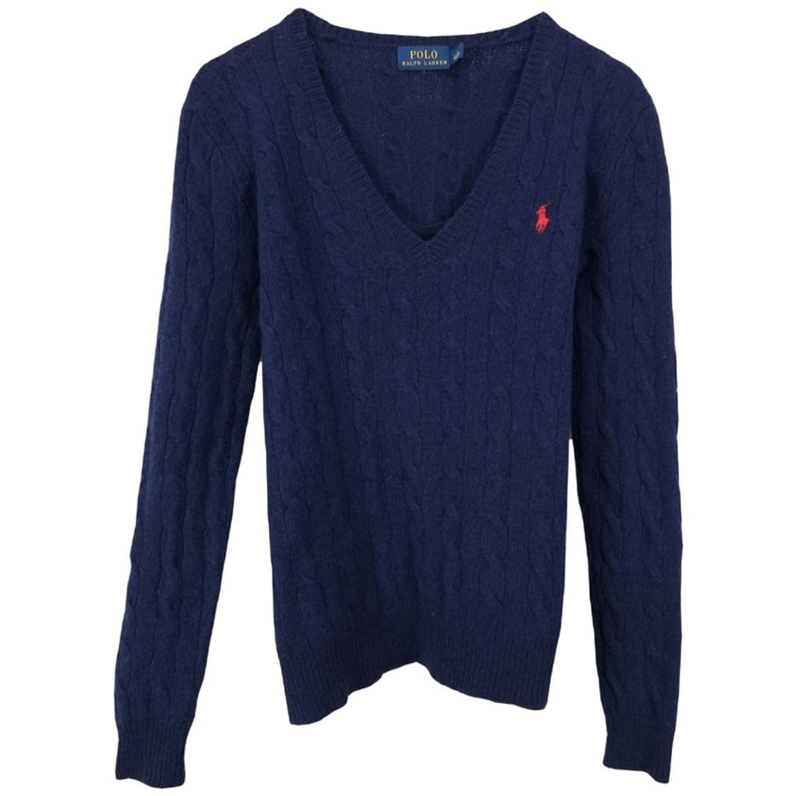 [폴로 랄프로렌] 포니 로고 자수 브이넥 케이블 꽈배기 니트 M19862 상품이미지2