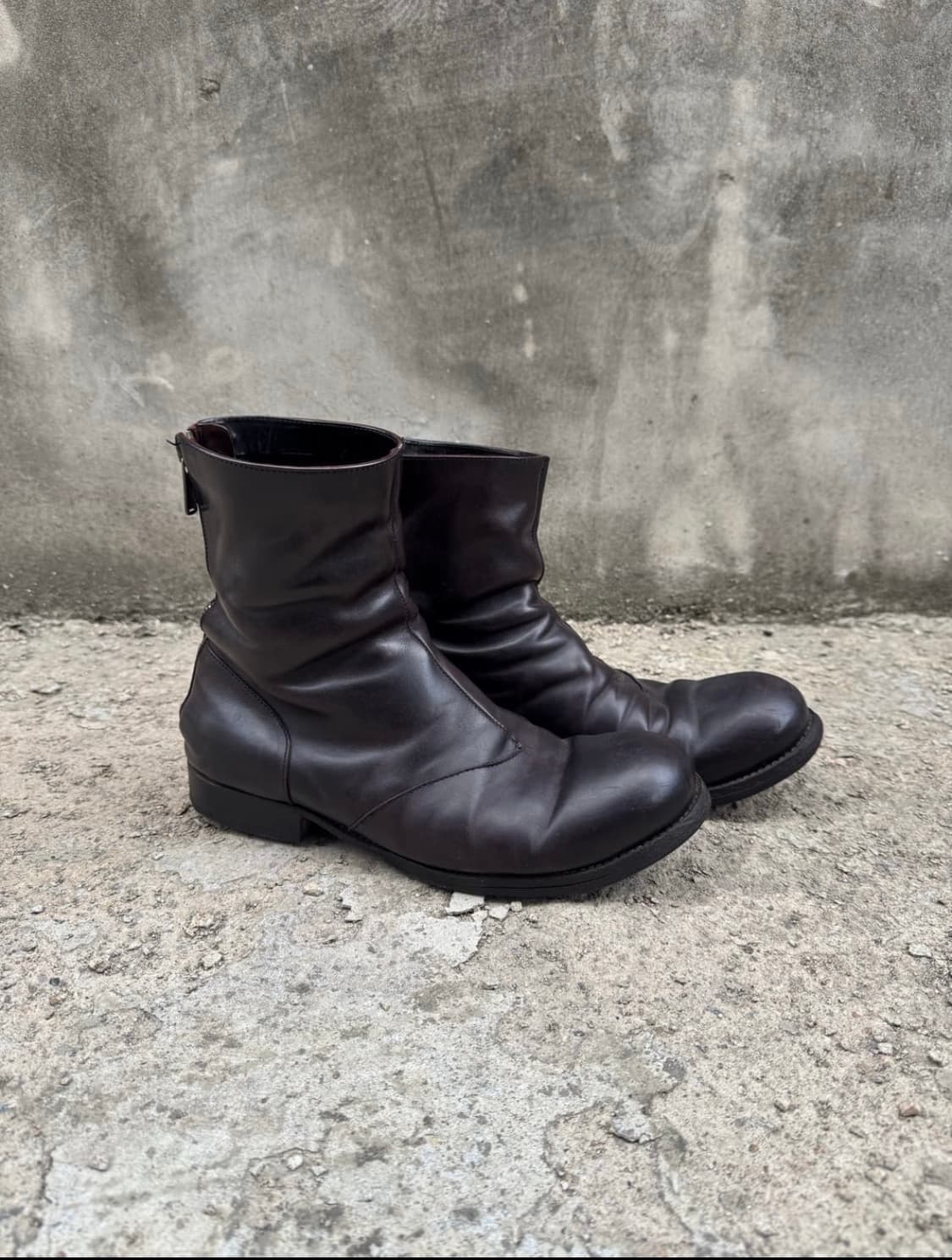 10sei0otto back zip leather boots 상품이미지1