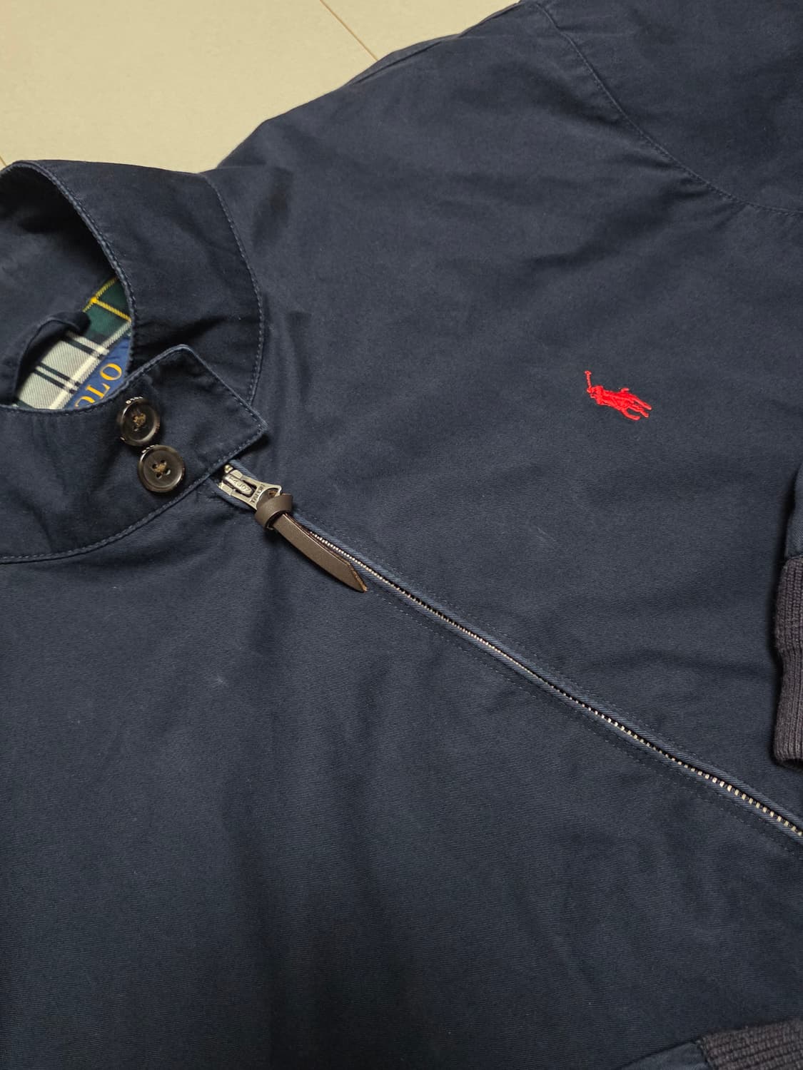 정품 폴로 랄프로렌 네이비 블루종 자켓 M 트윌 바이스윙 베이포트 바라쿠 상품이미지1