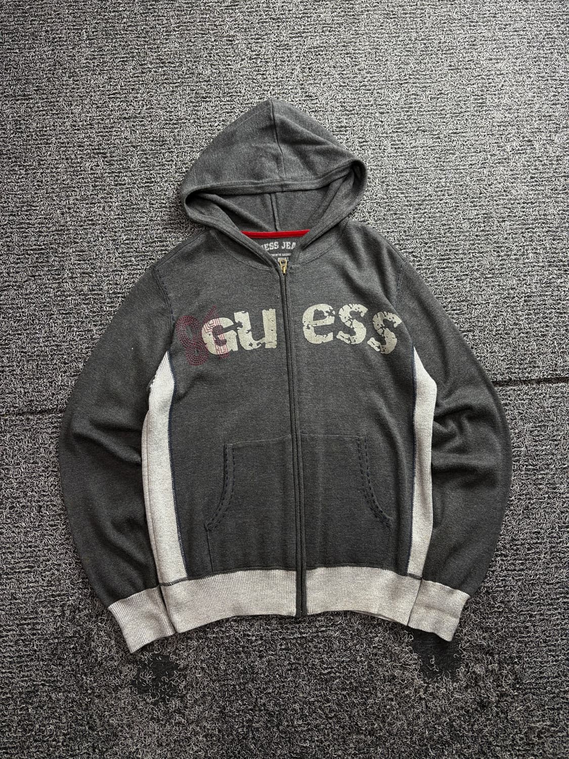 게스 빅로고 Y2K 후디 니크 집업 3114 상품이미지2