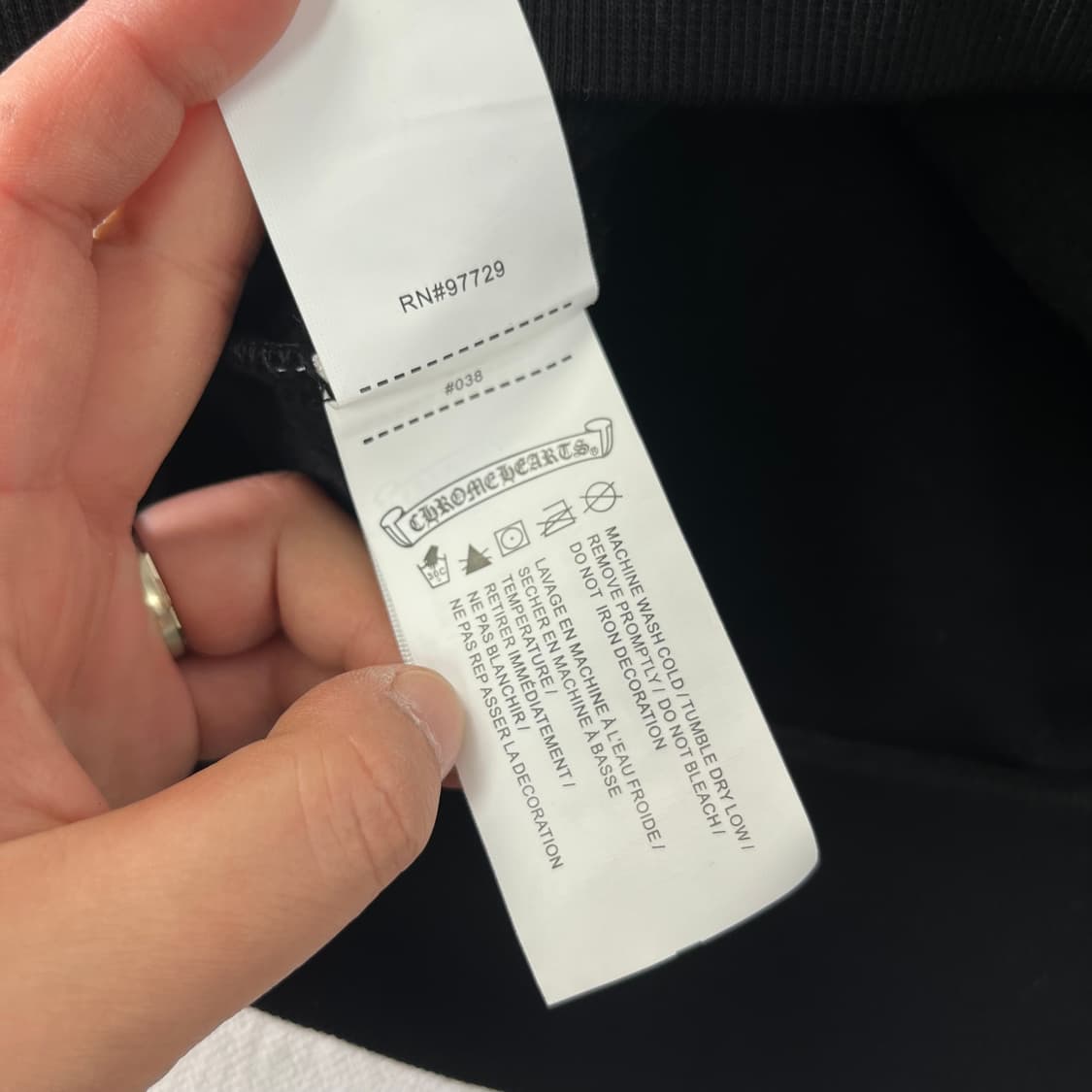 105 크롬하츠 홀스슈 플로랄 플리스 블랙 후드집업 상품이미지8