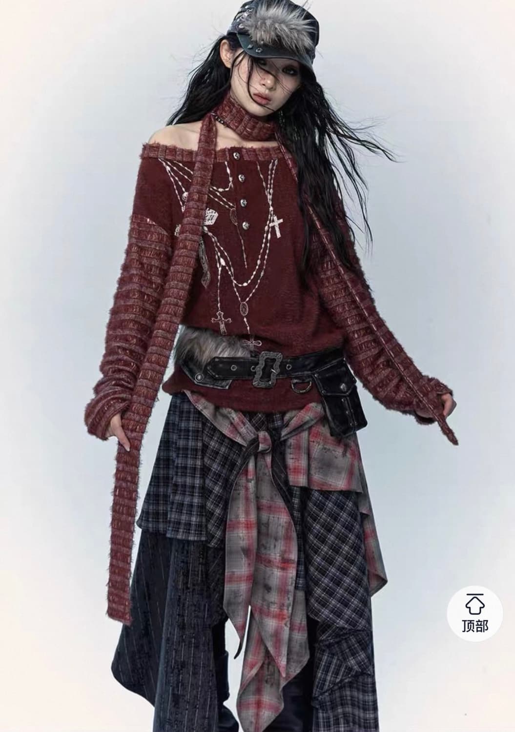 NO ROMANCE 노로맨스 빈티지 엔틱 퍼벨트 펑크 y2k 오네갸루 상품이미지4