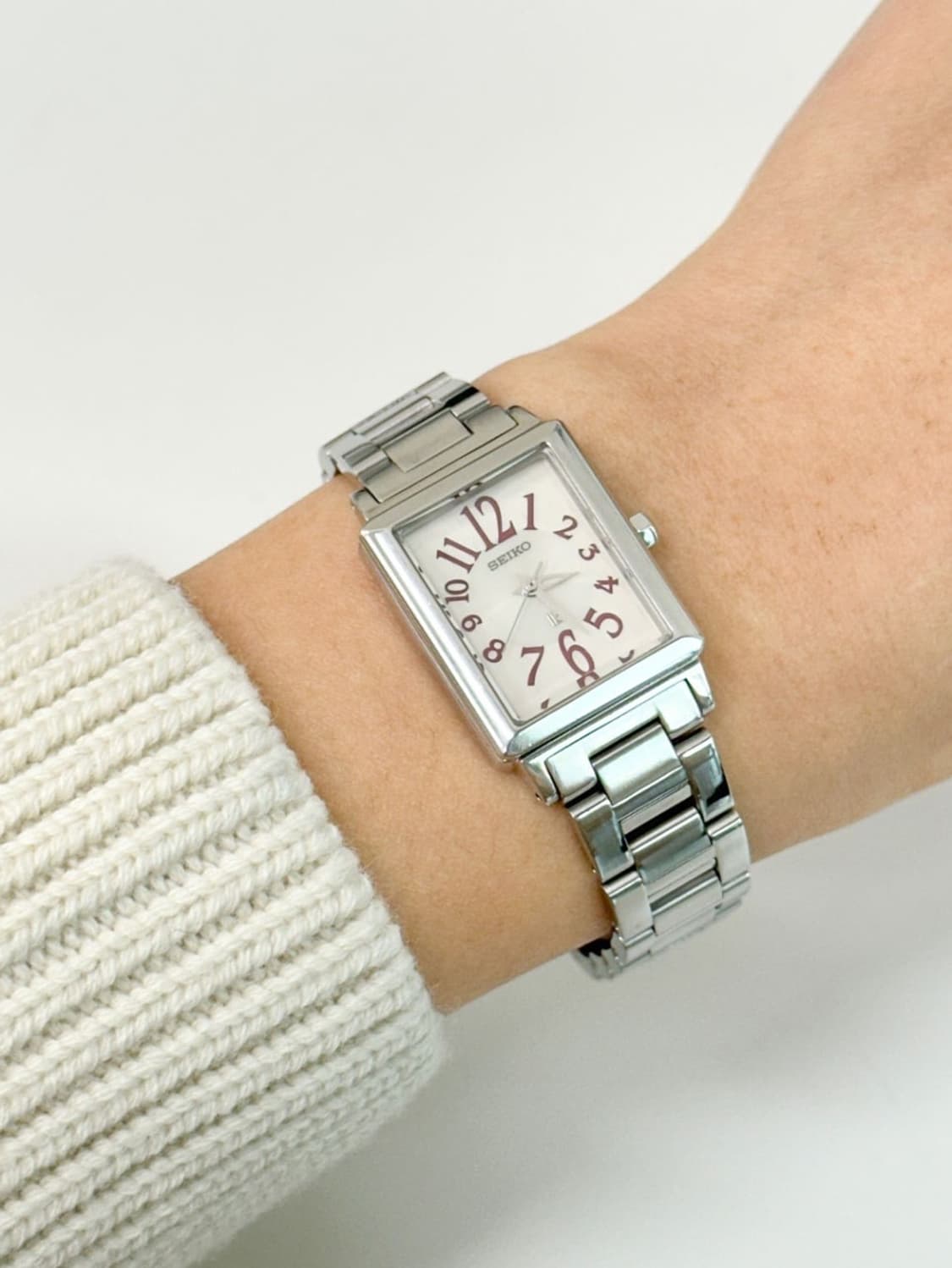 seiko / 세이코 루키아 스퀘어 실버 쿼츠 여성 시계 상품이미지10
