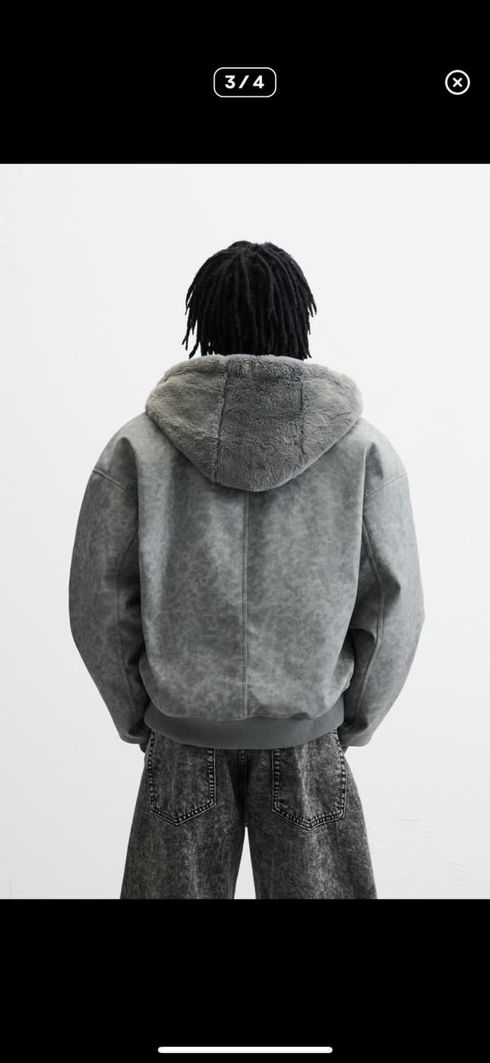 자라 리버시블 가죽효과 봄버재킷 상품이미지4