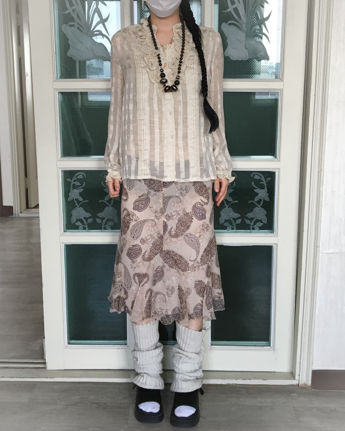 Paisley pattern midi skirt 상품이미지4