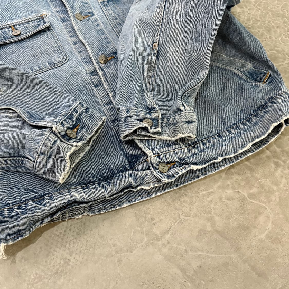 [XL] 폴로 진스 클래식 연청 데님 트러커 자켓 덩가리 상품이미지4