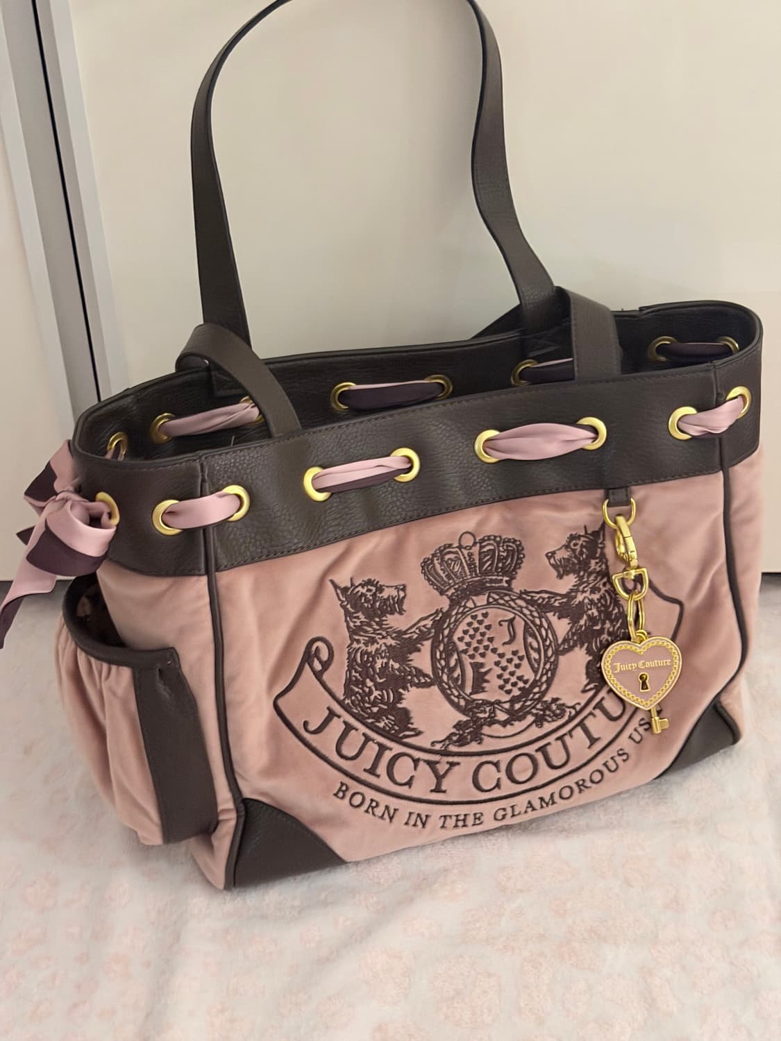 쥬시꾸뛰르 스코티독 데이드리머 토트백 빈티지 갸루 상품이미지1