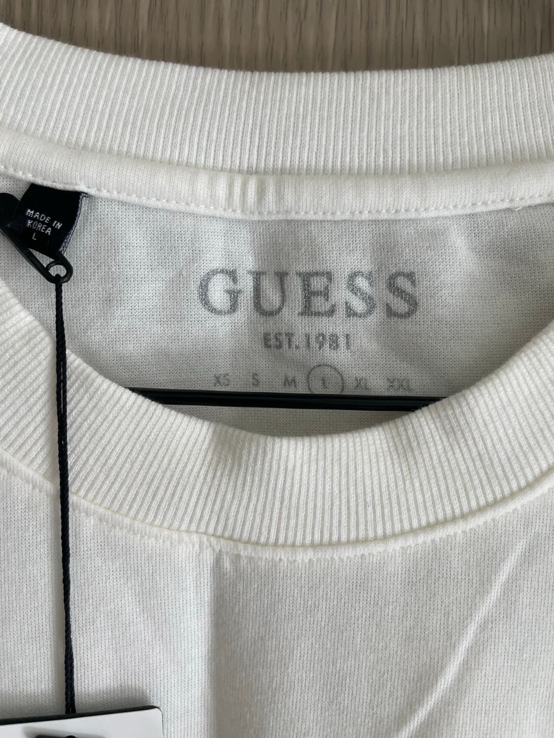 게스 백프린팅 화이트 펑크 쭉티 상품이미지2