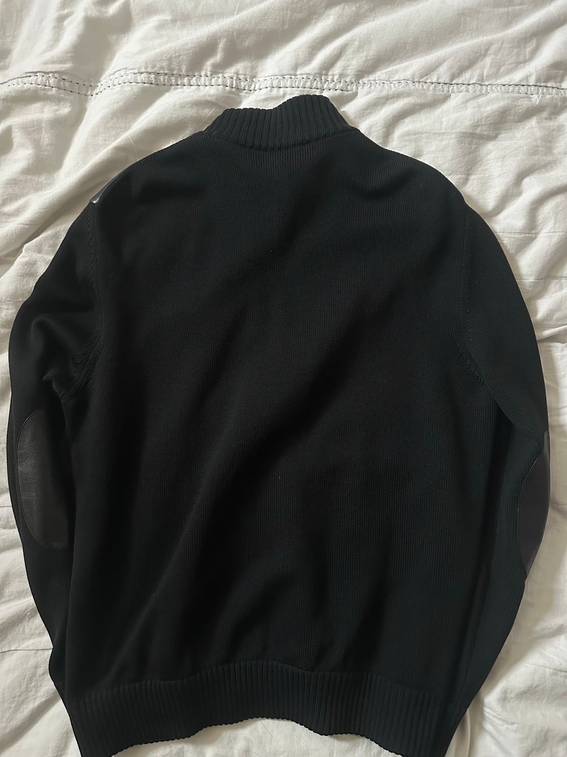 페레가모 블랙 레더 하이넥 디테일 자켓 XL 상품이미지2