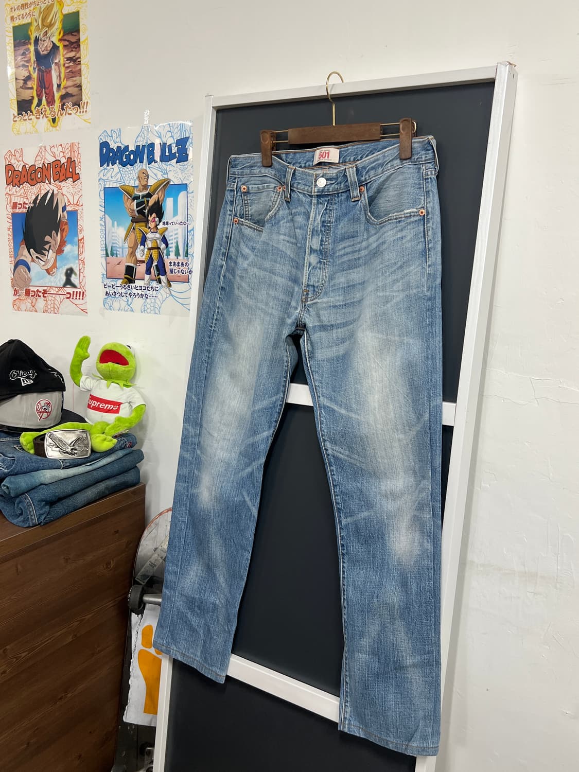 Levis 리바이스 501 버튼 플라이 연청 데님 팬츠 상품이미지10