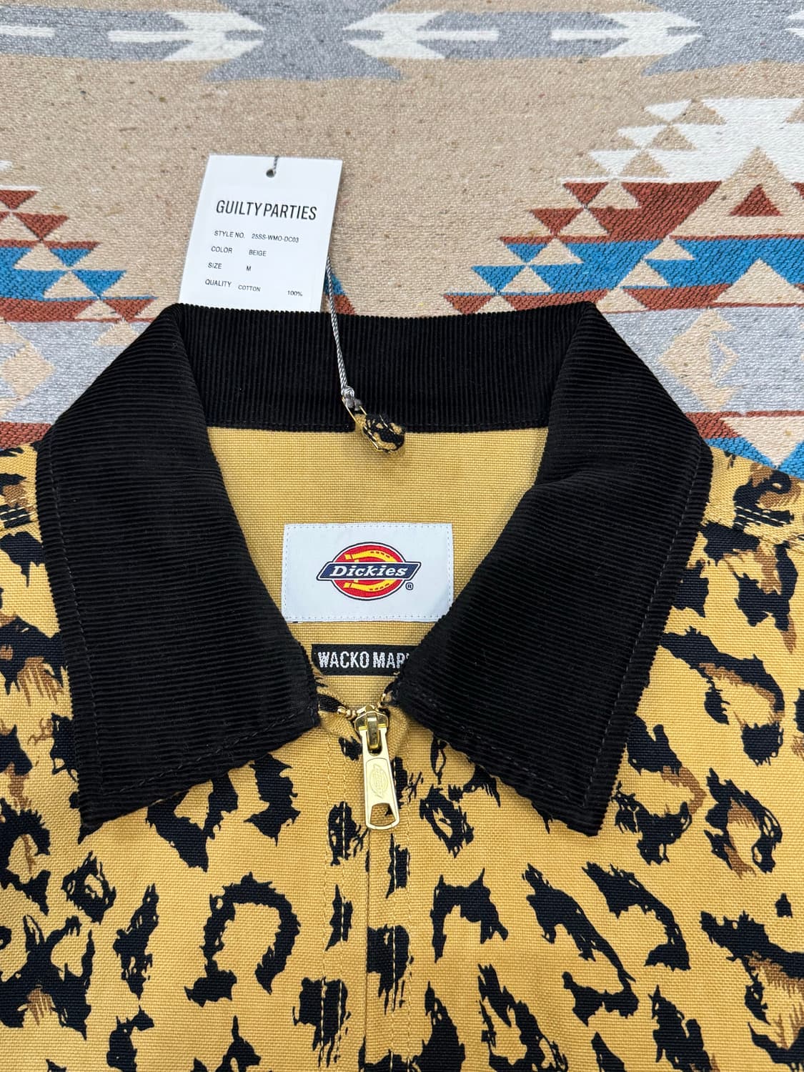 [M][100] 와코마리아 x 디키즈 워크 자켓 레오파드  상품이미지2