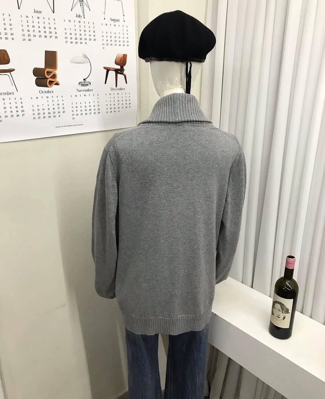 버버리 로고 그레이 배색 가디건 상품이미지9