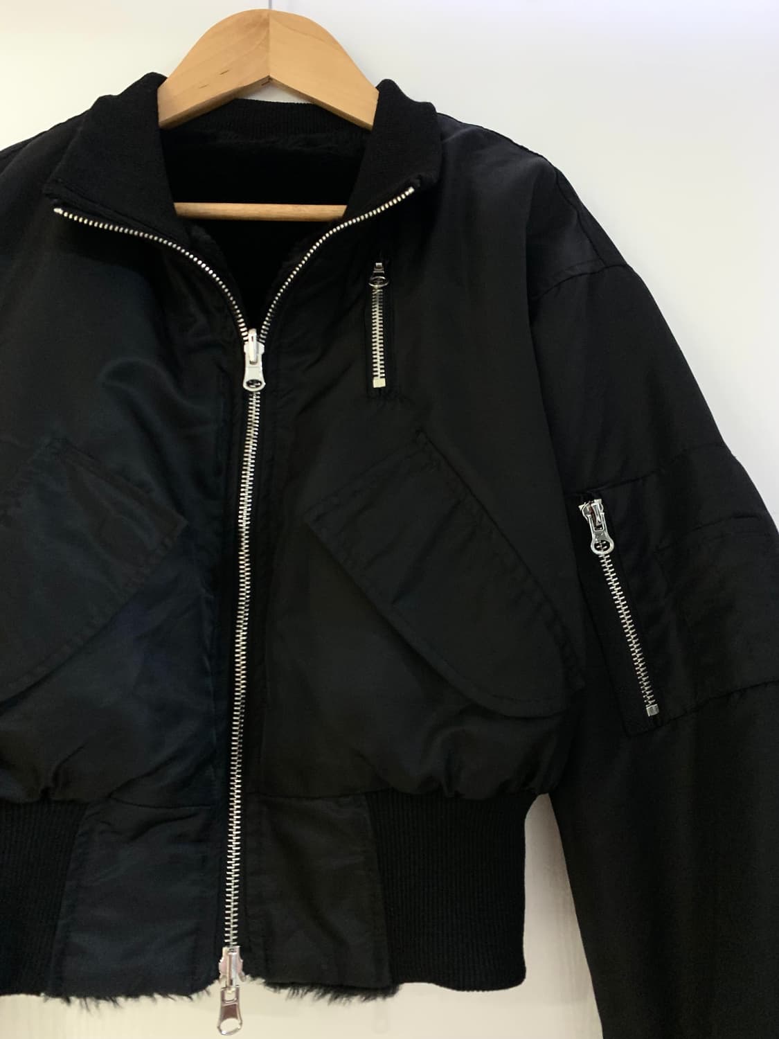 리버시블 퍼 숏 항공점퍼 투웨이 상품이미지3