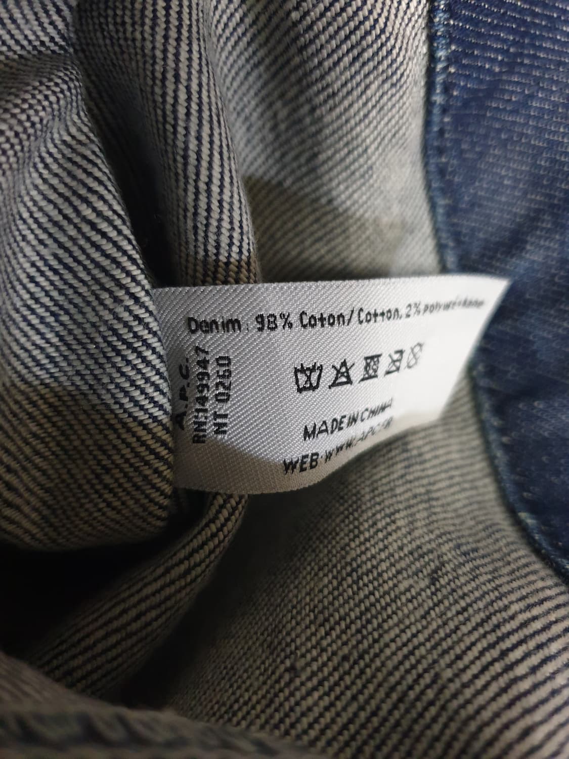 A.P.C 아페쎄 데님 에코백 인디고 상품이미지3