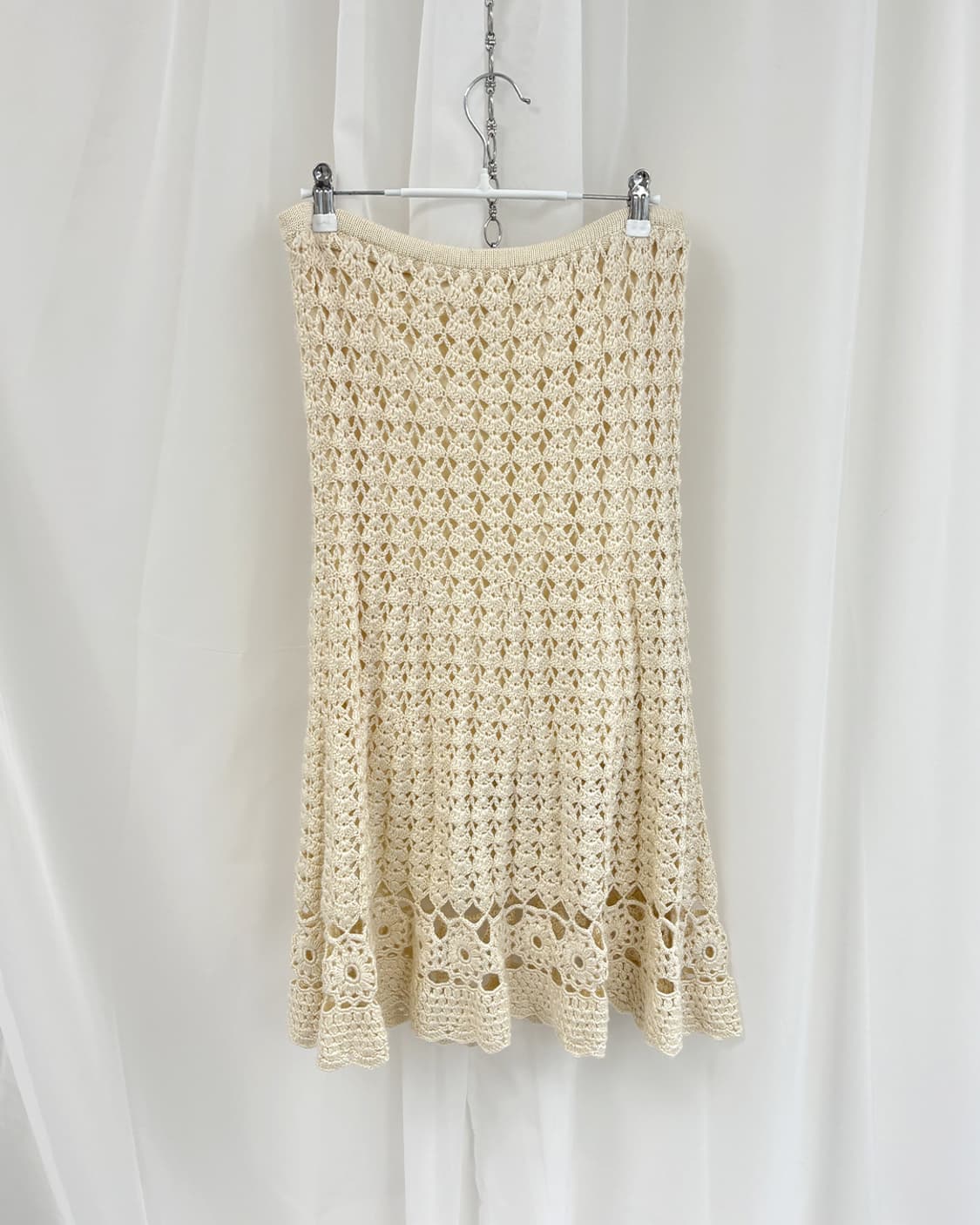 popo creamy crochet knit skirt/dress 상품이미지7